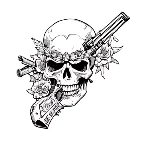 Skull And Guns N Roses