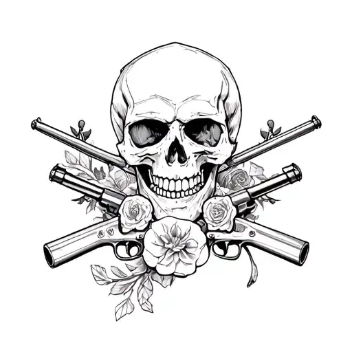 Skull And Guns N Roses