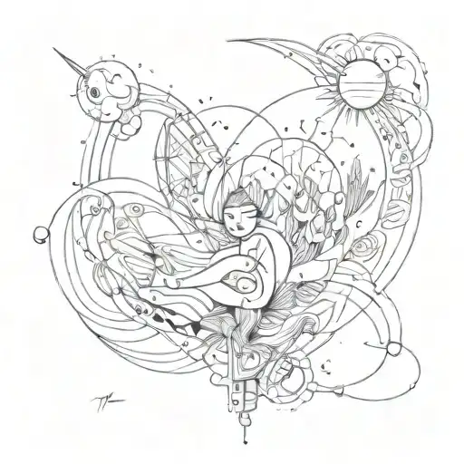 Abstract Representation Of The Feeling Of Being High On Life