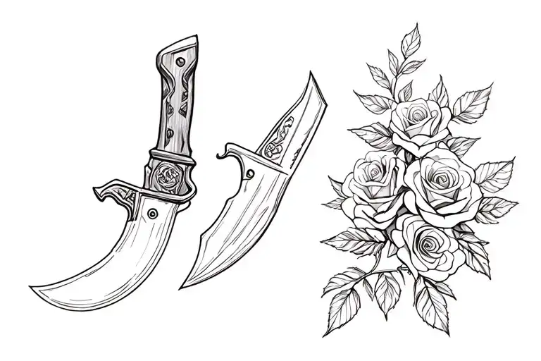 Knife Holster Made Of Roses