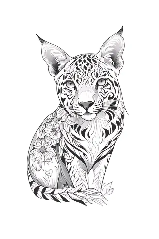 Animal And Floral Mixed Together