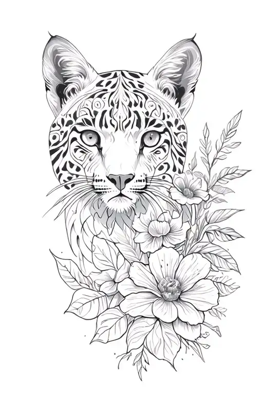 Animal And Floral Mixed Together