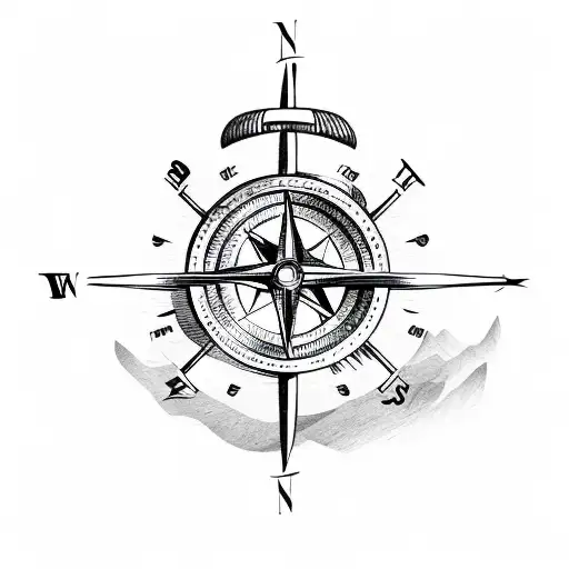 Incorporate A Barbell And A Compass In A Symbolic Representation Of Fitness And Travel