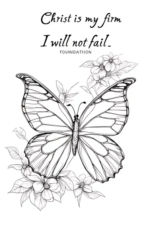 Christ Is My Firm Foundation- Butterfly- I Will Not Fail