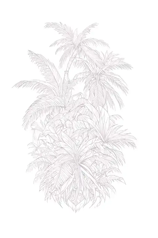 Jungle Themed Background Black And White