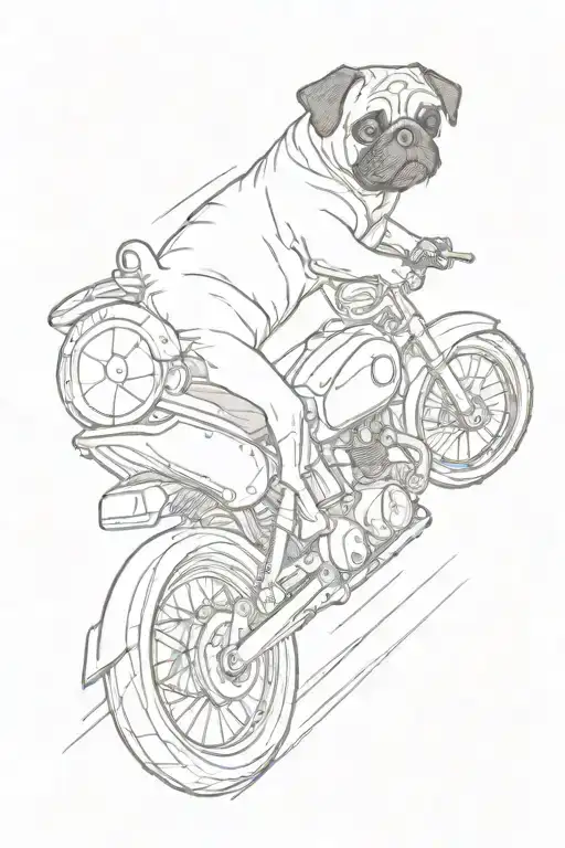 Pug Motorbike Music Soccer