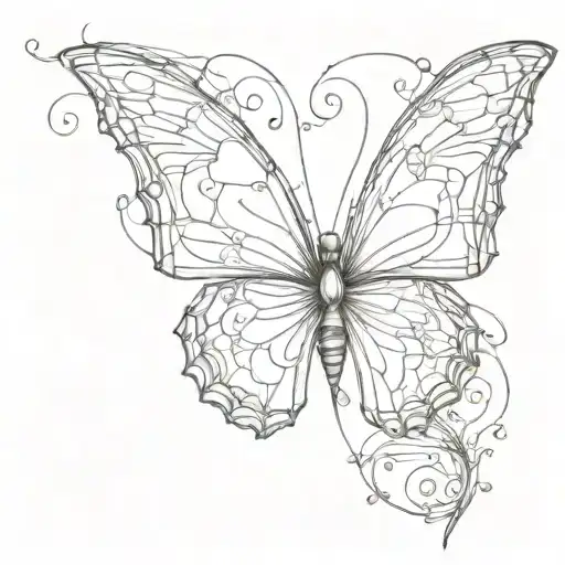 A Butterfly With A Heart Trail With A Cross