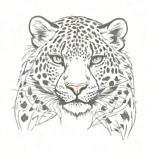 Full Body Of A Snow Leopard