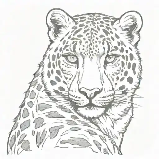 Snow Leopard Sitting
