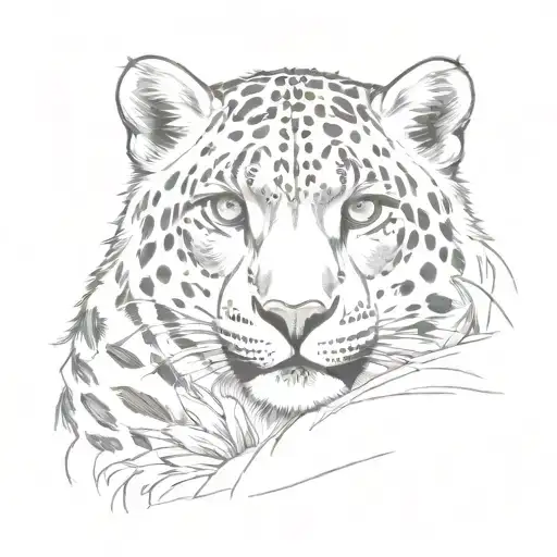 Snow Leopard Sitting