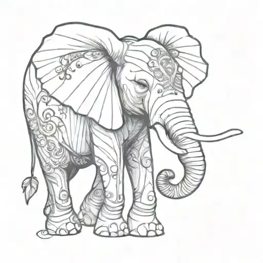 Elephant With Butterfly Wings As Ears