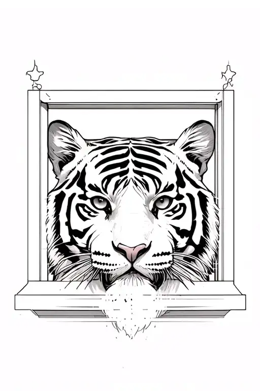 Tiger And Window