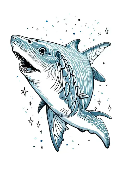 Whale Shark With Stars