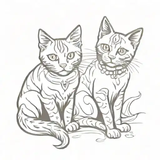 Two Cats Traditional Hollywood