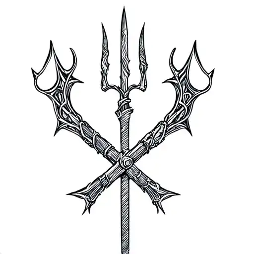 Aquarius Zodiac Sign With Trident