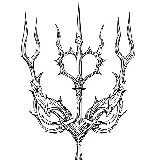 Aquarius Zodiac Sign With Trident