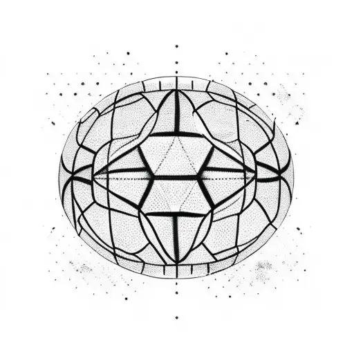 A Minimalist Tattoo Of A Football Field With Binary Code Representing The Players