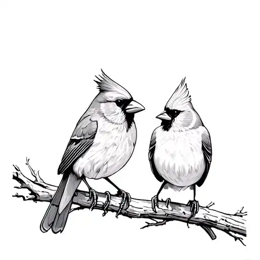 Cardinals Perched