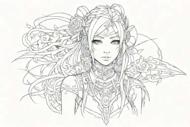Neo Tribal And Anime Girl