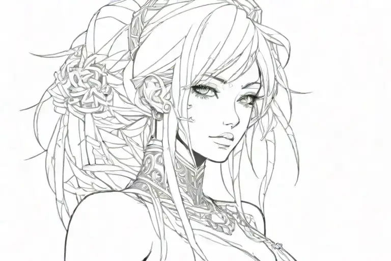 Neo Tribal And Anime Hentai Girl