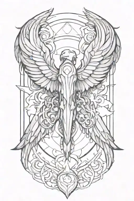 Angle With Wings Coming