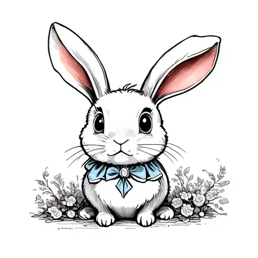 Cute Rabbit From Alice In Wonderland