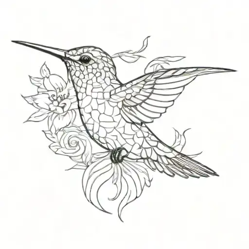 Hummingbird Flying