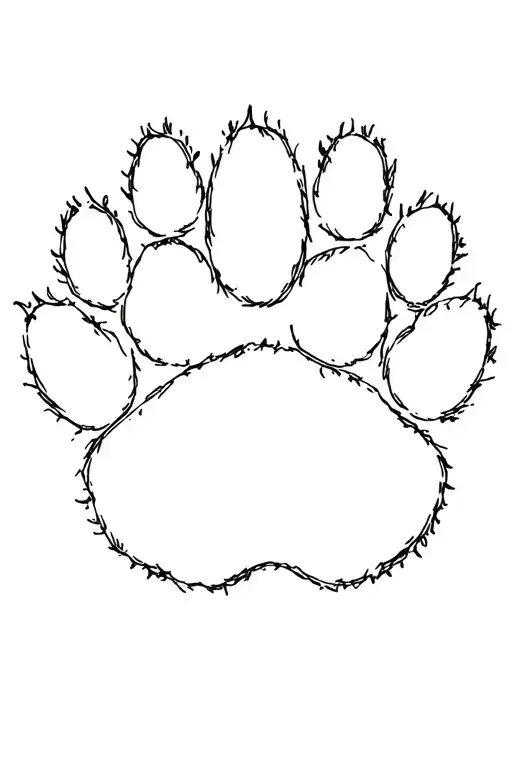 2 Dog Paw Print Surrounded