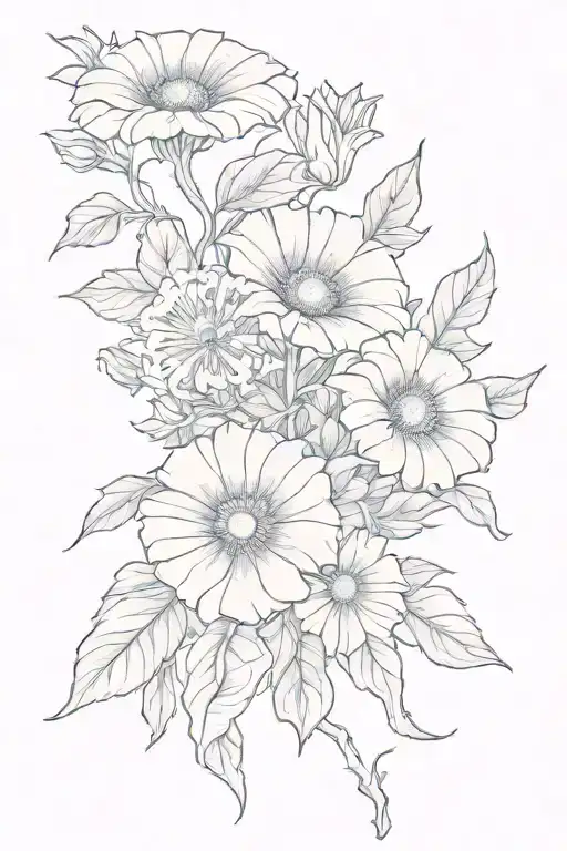 Aster And Morning Glory Bouquet