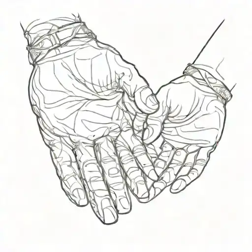 Father And Daughter Holding Hands