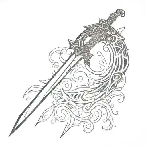 Long Death Scythe Sickle Weaponwith Long Blade Stylized Concept Design