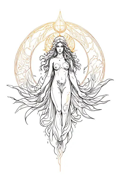 Aquarius Inspired Tattoo Design