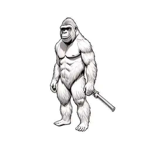 A Man In A Gorilla Costume