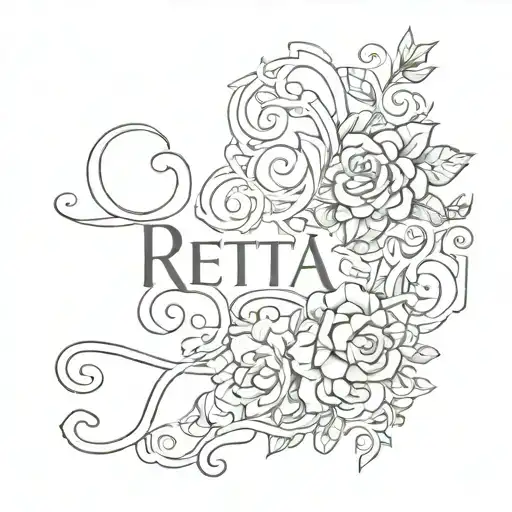 Elegant Name Written Retta