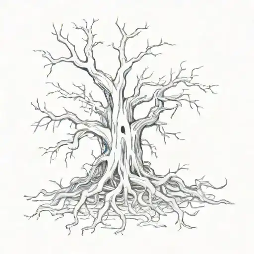 Cybersigilism Tree Roots In The Form Of Trash