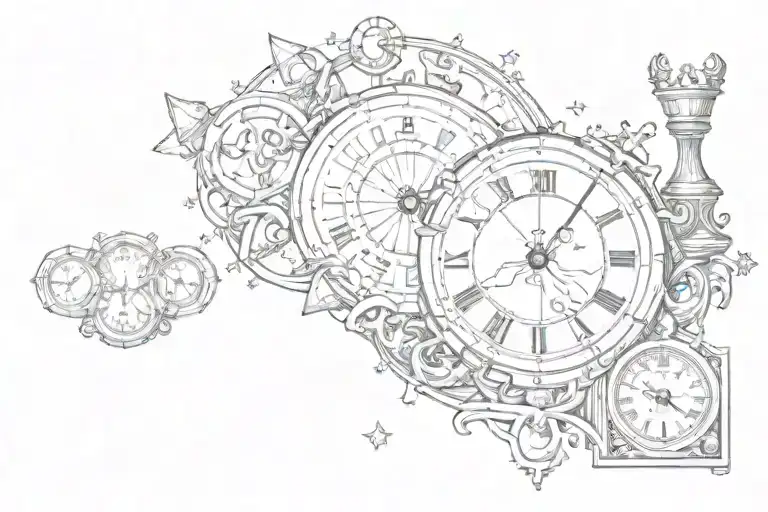 Moon Stars Chess Clock Dominoes