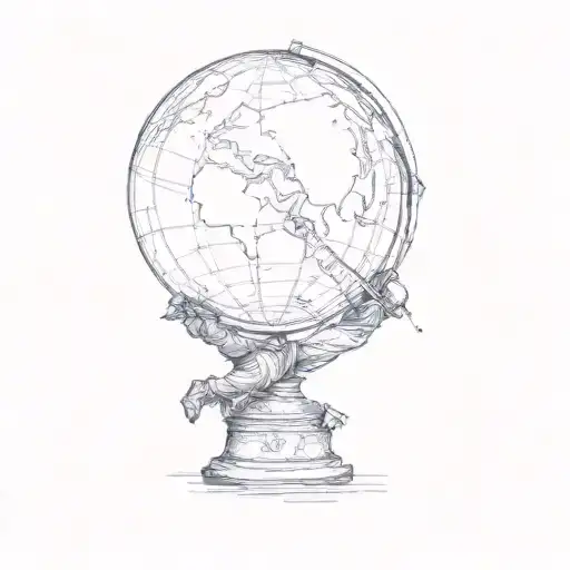 A Man Holding A Globe