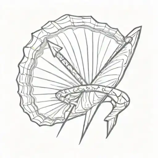 An Arrow Piercing Through A Seashell Symbolizing Freedom And Strength In Music