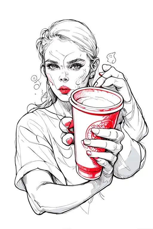Dolhpin Holding Red Solo Cup Morphing