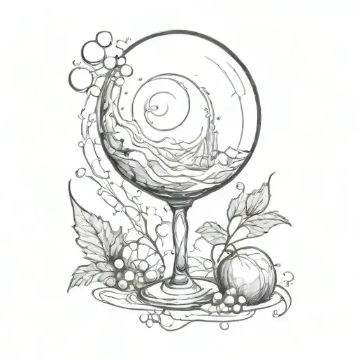 Planet And Wine Glass