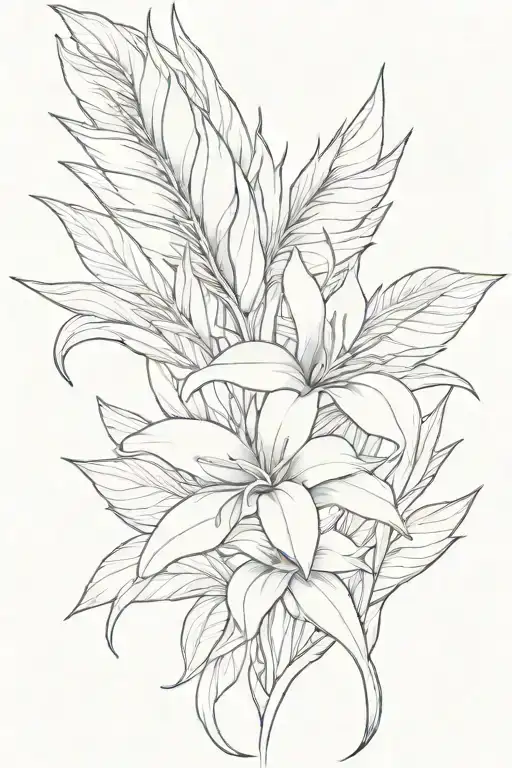 Sterlitzia Tattoo Arm Outline
