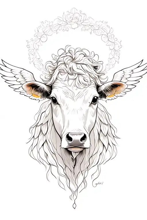 Beautiful Cow Had With Angel Wings