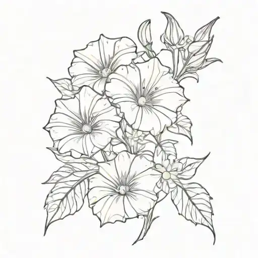 Morning Glory Flower And Aster Flowers And September 5Th 2020