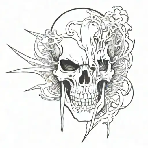 Bleach Number 6 With Skull