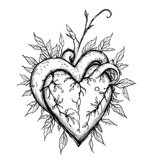 Date In The Line Of A Heart Drawing