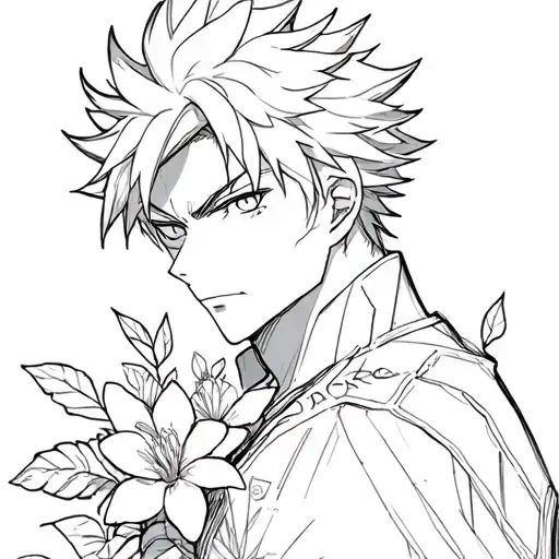 Bakugou With Flowers