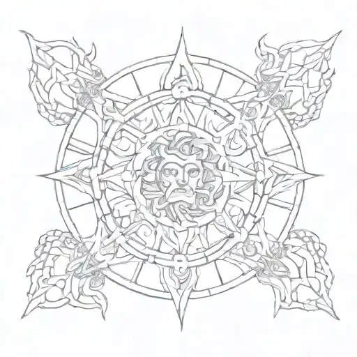 Helm Of Awe With World Serpent Coiled