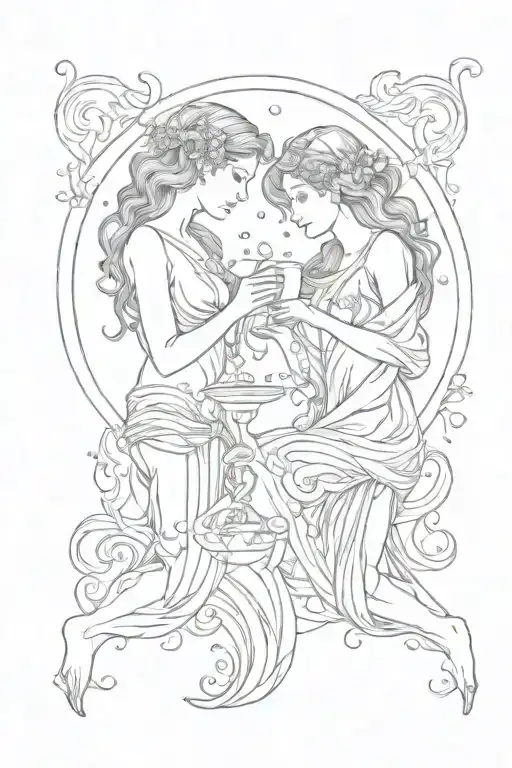 Gemini And Aquarius Who Pour Water