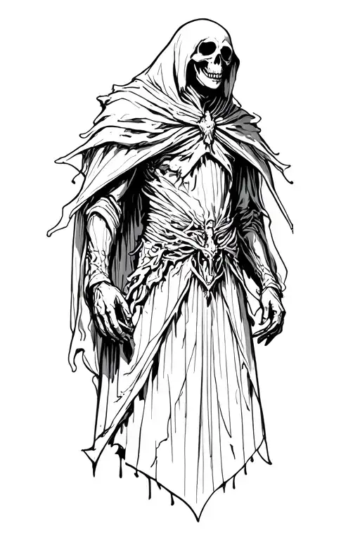 Grim Reaper Full Body In Profile