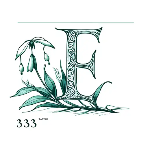 333 Cleverly Incorporated With Snowdrop And Letter E